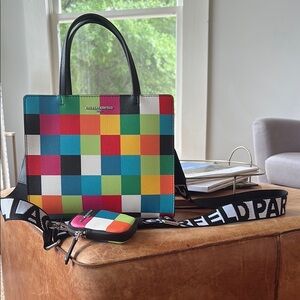 Karl Lagerfeld Black and White Satchel